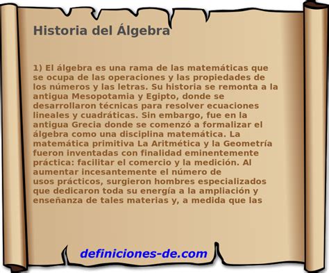 Historia Del Álgebra