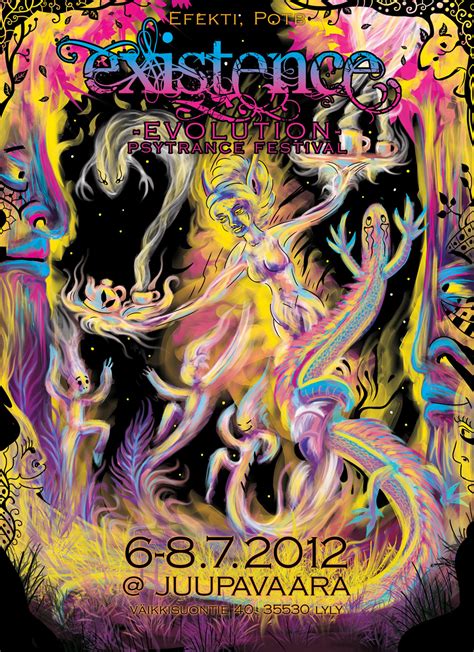 Existence Festival 2012 Psychedelic Trance Flyer Design Andrei Verner
