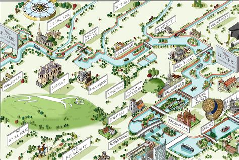 Illustrated Map Of The River Thames On Behance
