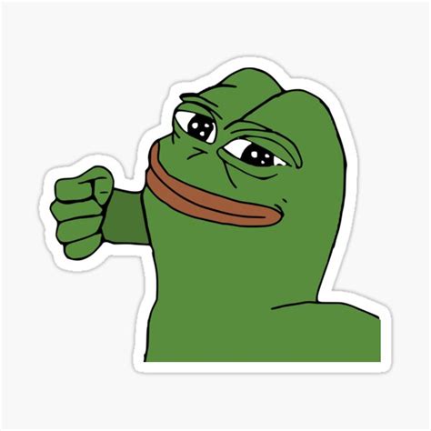 Punching Pepe Sticker For Sale By Drayziken Redbubble