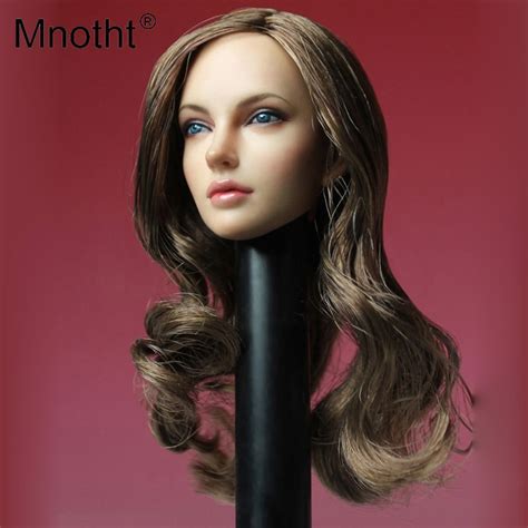 Mnotht Toys 16 Scale Sdh005 European Beauty Head Carving With Golden Brown Hair For 12