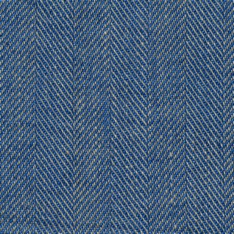 Denim Blue Herringbone Linen Yorkshire Fabric