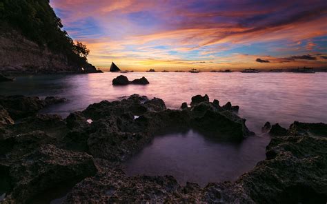Coastal Sunset Seascape Hd Nature 4k Wallpapers Images Backgrounds
