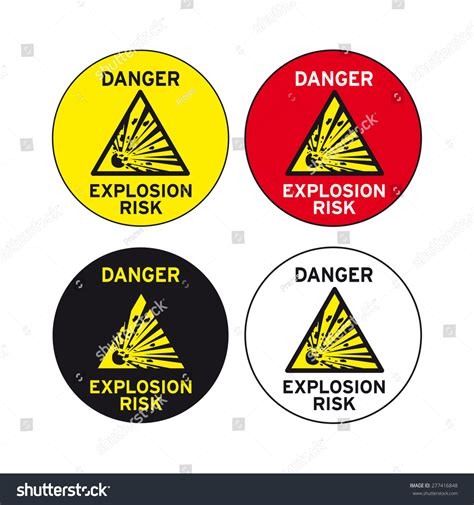 Explosion Risk Caution Warning Danger Sign Stock Vector Royalty Free