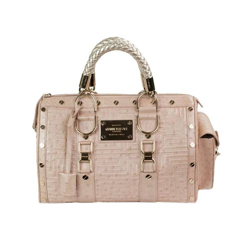 Gianni Versace Couture Powder Pink Ostrich Bag For Sale At 1stdibs
