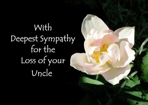 Loss Of An Uncle Sympathy Card Pink Tulip Card Sympathy Cards