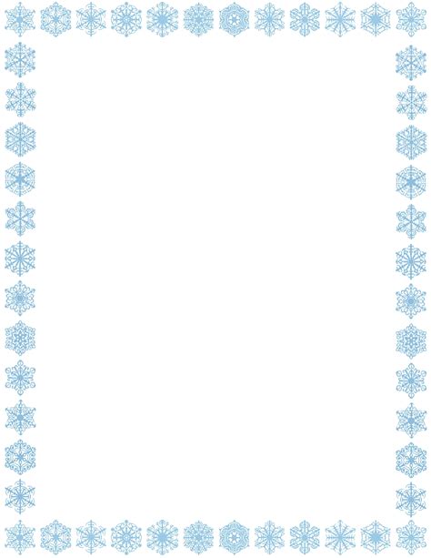 Free Printable Snowflake Border Printable World Holiday