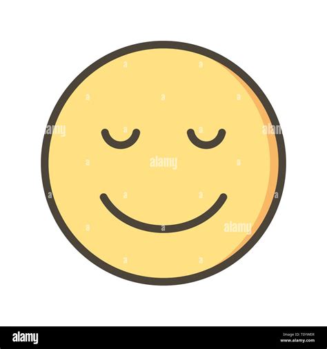 Illustration Calm Emoji Icon Stock Photo Alamy