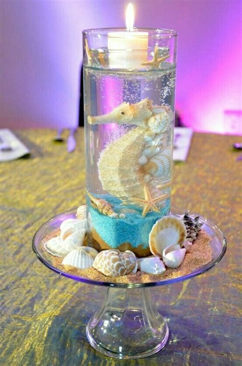 Perfect inspiration for your vbs, mermaid, or under the sea frozen birthday cheap baby shower favors octonauts party bubble guppies birthday. Centro de mesa del mar in 2019 | Wedding centerpieces ...