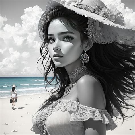 Download Ai Generated Lady Beach Royalty Free Stock Illustration Image Pixabay