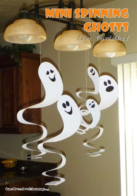 Mini Spinning Ghosts And Free Pattern Cardboard Spinning Ghosts With