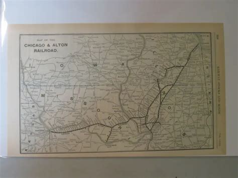 Original Map Of The Chicago And Alton Railroad 1904 2000 Picclick