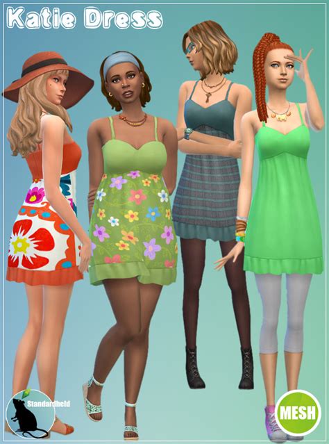 Katie Dress Recolor At Standardheld Sims 4 Updates
