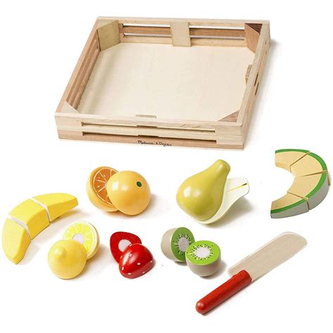 Melissa And Doug Cutting Fruit Set Wooden Play Food Attractive Wooden