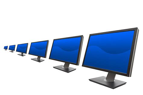 3d Computer Monitor Isolated On Black Wide Display Monitor Photo ...