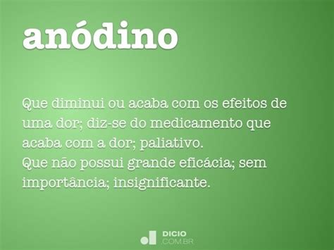 Anódino Dicio Dicionário Online De Português