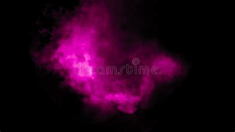 Fog And Mist Effect On Isolated Black Background Purple Smoke Texture