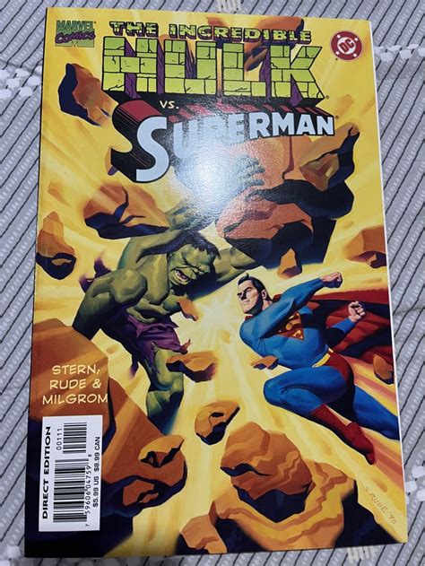 Incredible Hulk Vs Superman Marvel Dc Comics Graphic Novel Hobbies
