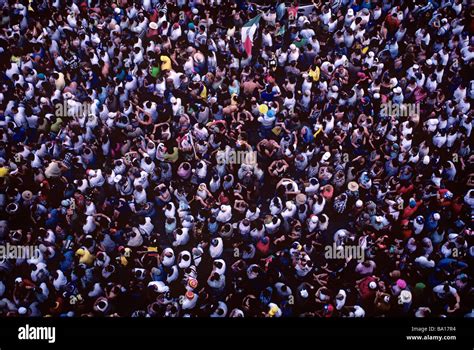 Packed Crowd At The Calle Ocho Festival In Miami Florida Stock Photo