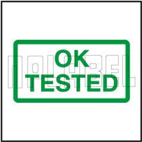 910599 Tested Ok Sticker At Rs 125piece Adhesive Sticker In