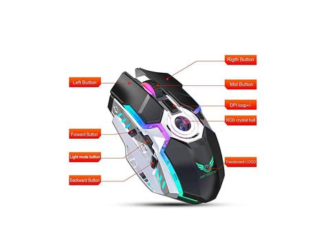 24g Wireless Gaming Mice With Usb Receiver And Rgb Colors Backlit For