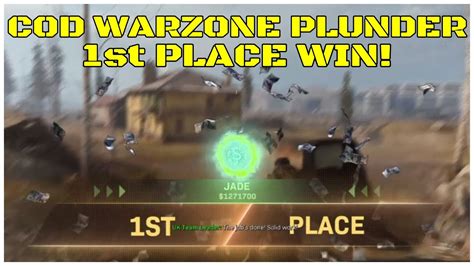 Cod Warzone Plunder Win 1st Place Youtube
