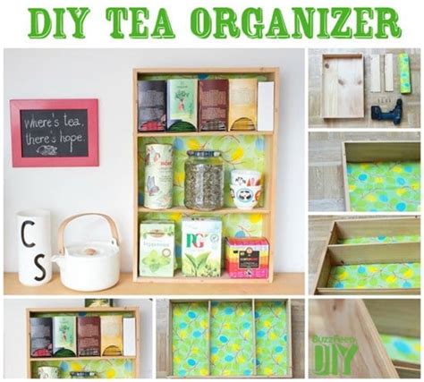Here's the simple diy tea organizer that'll work for any kind of of tea bag! 15 DIY Ideas For Organizing Your Whole Life - Part 1