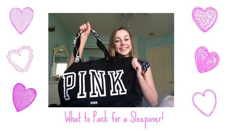 what to pack for a sleepover youtube