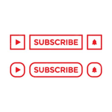 Subscribe Channel Vector Hd Images Neon Red Subscribe Button For Subscription Channel Neon