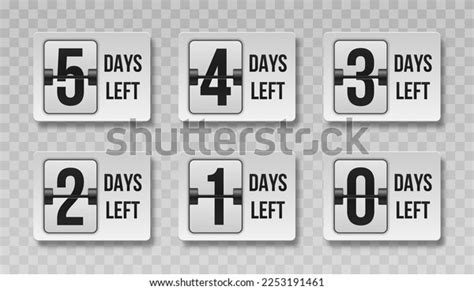 number days left countdown left days stock vector royalty free 2253191461 shutterstock