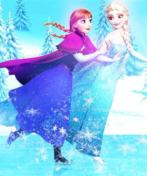 Elsa And Anna Skating Frozen Photo 37341576 Fanpop