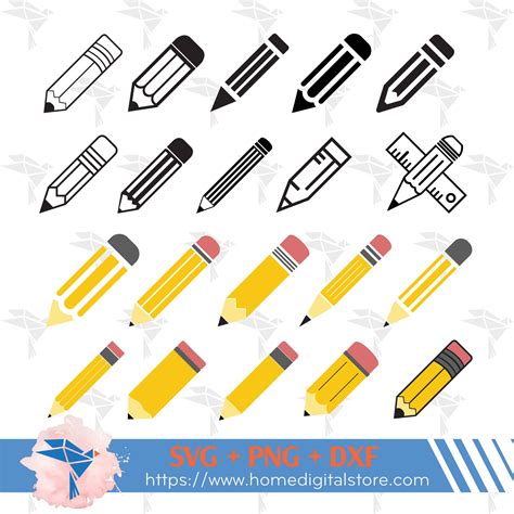 Pencil Silhouette Svg Png Dxf
