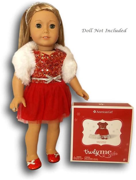 american girl truly me decked out holiday dress for 18 dolls doll not included