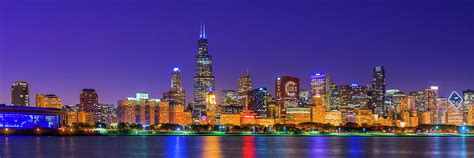 Select from premium chicago skyline of the highest quality. Chicago Skyline With Cubs World Series Lights Night, Lake ...