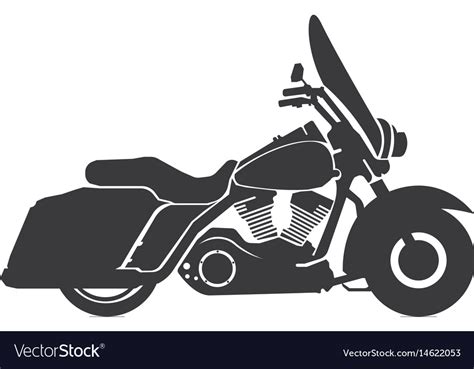 Harley Davidson American Style Motorcycle Vector Image