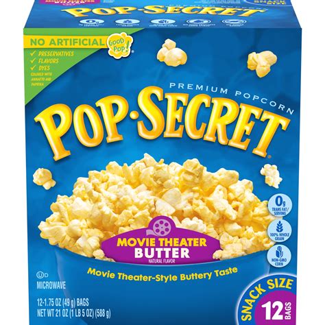 Pop Secret Microwave Popcorn Movie Theater Butter Flavor 175 Oz