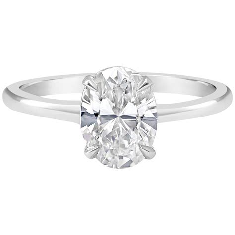 Gia Certified Oval Cut Diamond Solitaire Engagement Ring For Sale At