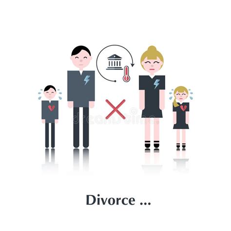 Divorce Man Woman Child House Stock Illustrations 117 Divorce Man
