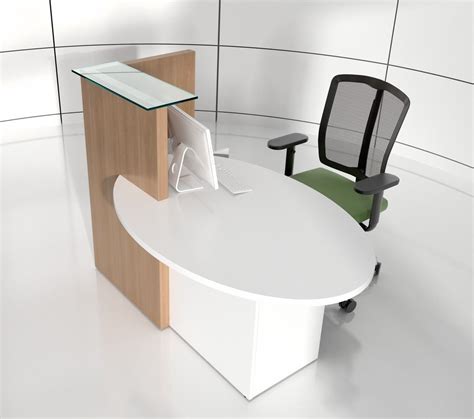 Ovo Small Reception Desk Wright Handed Counter Top Ada Compilance