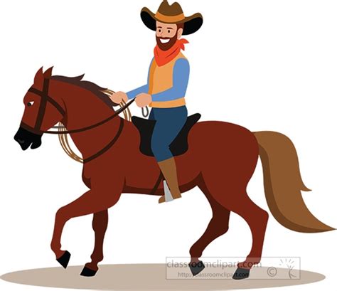 Cowboys Clipart Cowboy Riding Horse Cliprt Classroom Clipart