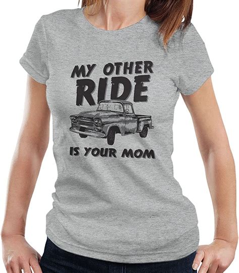 My Other Ride Is Your Mom Womens T Shirt Heather Grey Uk
