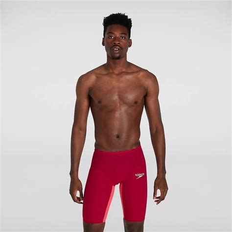 Speedo Mens Fastskin Lzr Pure Valor High Waisted Jammer Red