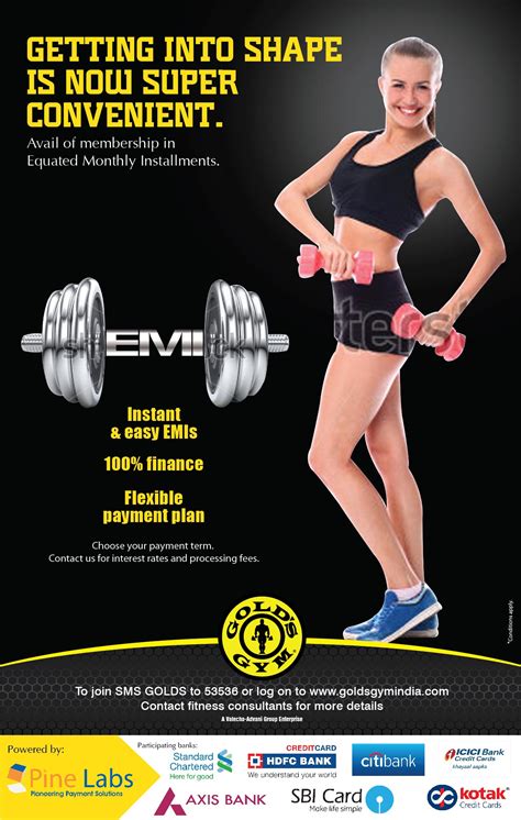 Golds Gym Emi Ad By Aditi Satpute At