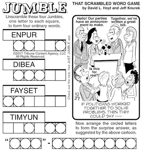 Jumble Fun For Kids And Adults Boomer Magazine