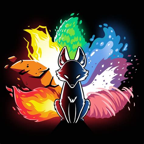 Elemental Kitsune Funny Cute And Nerdy Shirts In 2020 Anime Wolf
