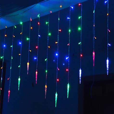 4m07m 100 Led Icicle Curtain Lights Christmas Led Icicle String Fairy