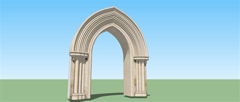 3d Model Pointed Arch Vr Ar Low Poly Cgtrader