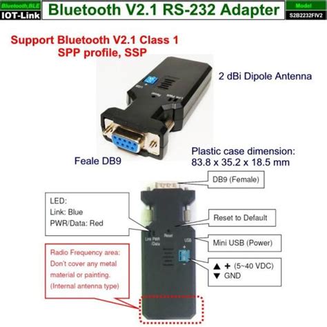 Bluetooth V21 Spp Class 1 Rs 232 Serial Converterid1553609 Buy
