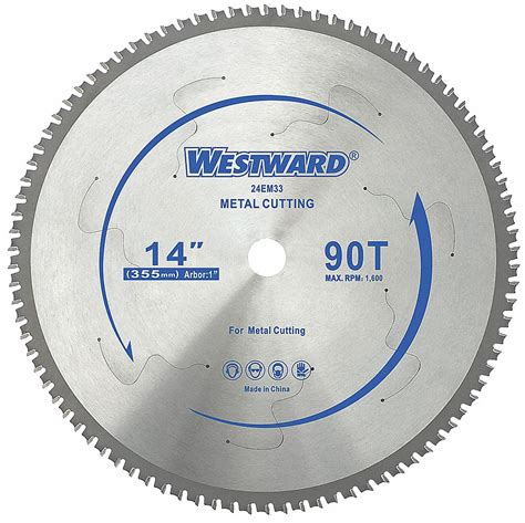 Westward Circular Saw Blade Aluminum Ferrous Metals Non Ferrous Metals Steel Materials Cut