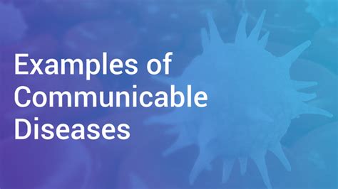 Examples Of Communicable Diseases In English Video Lectures